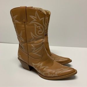 Bongo Western Cowboy Boots Brown